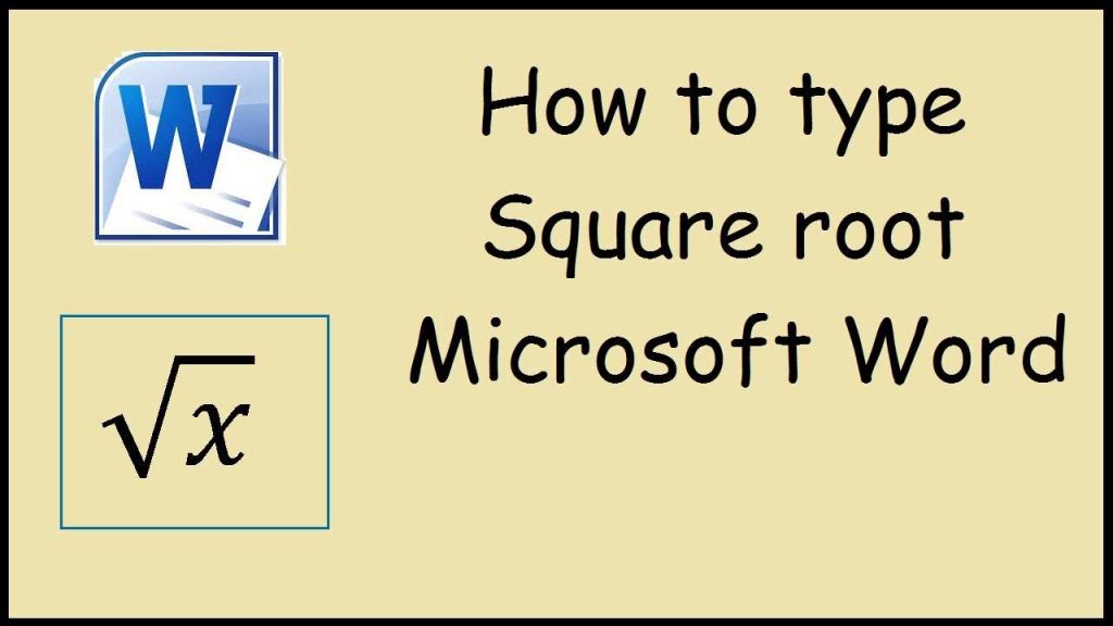how to type square root