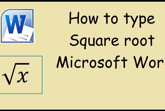 how to type square root